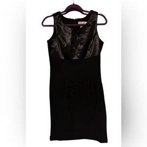 NWT VINTAGE GANTOS 100% WOOL BLACK COCKTAIL DRESS SIZE 4